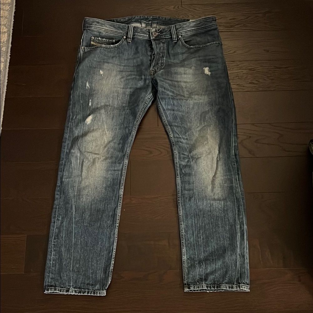 Diesel Men Distressed Denim Jeans Size 36